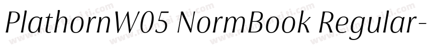 PlathornW05 NormBook Regular字体转换